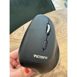 Wireless Mouse Victsing Vertical PC134A Black With USB Dongle 2.4GHz Works Great